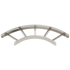 OBO BETTERMANN - Curva 90° per passerella e scaletta in acciaio inox A2 1.4301 non trattato, con ulteriore trattamento.