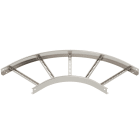 OBO BETTERMANN - Curva 90° per passerella scaletta 60x600 in Acciaio INOX A2 1.4301 non trattato, ulteriore trattamento.