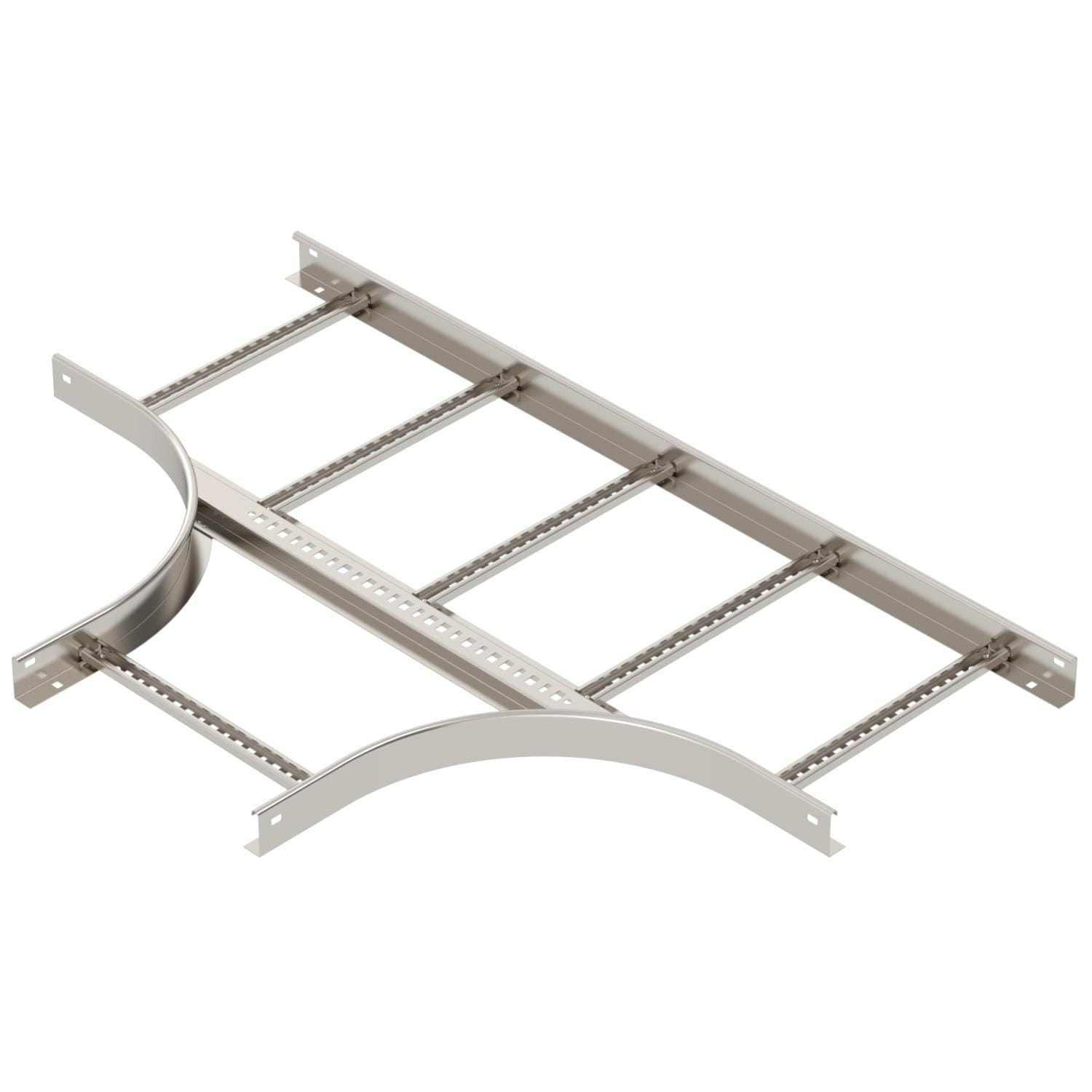 OBO BETTERMANN - Derivazione a T per passerella scaletta 60x400 in Acciaio INOX A2 1.4301 non trattato, ulteriore trattamento.