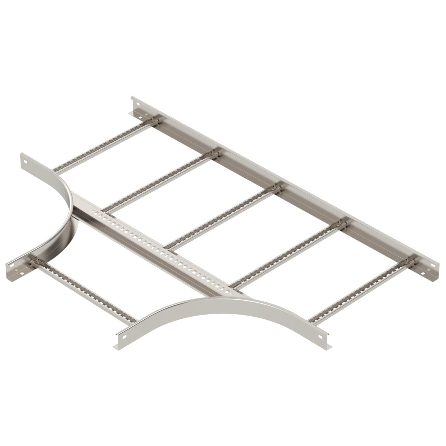 OBO BETTERMANN - Derivazione a T per passerella scaletta 60x500 in Acciaio INOX A2 1.4301 non trattato, ulteriore trattamento.