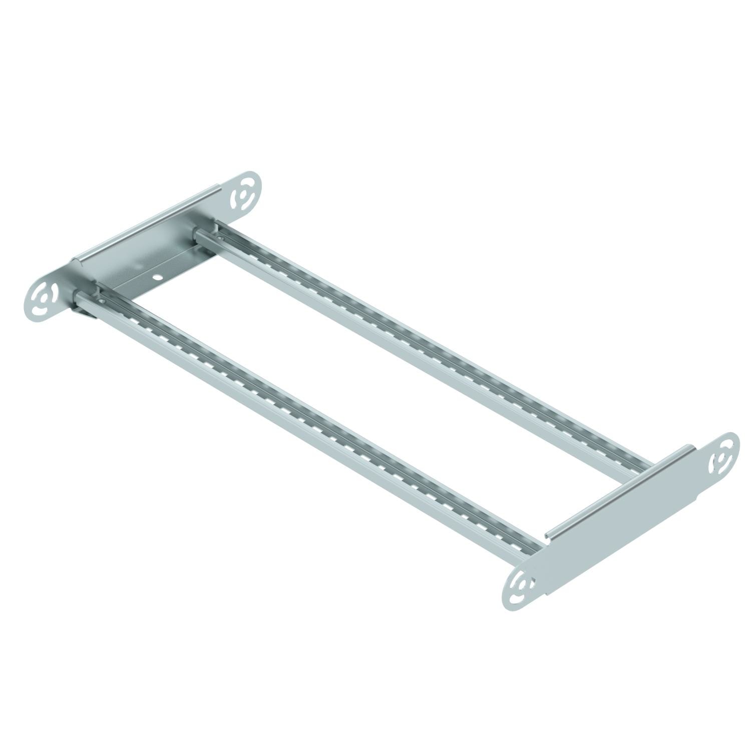 OBO BETTERMANN - Elemento curva regolabile per passerella scaletta 60x600 in acciaio zincato continuo.