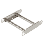 OBO BETTERMANN - Elemento curva regolabile per passerella scaletta 60x300 in acciaio inox A4 1.4401 non trattato, con ulteriore trattamento.