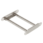 OBO BETTERMANN - Elemento curva regolabile per passerella scaletta 60x400 in acciaio inox A4 1.4401 non trattato, con ulteriore trattamento.