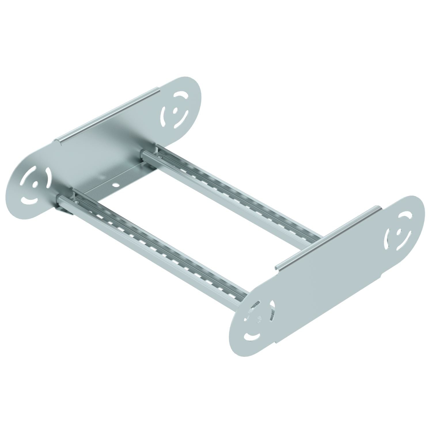 OBO BETTERMANN - Elemento curva regolabile per passerella scaletta 110x400 in acciaio zincato continuo.