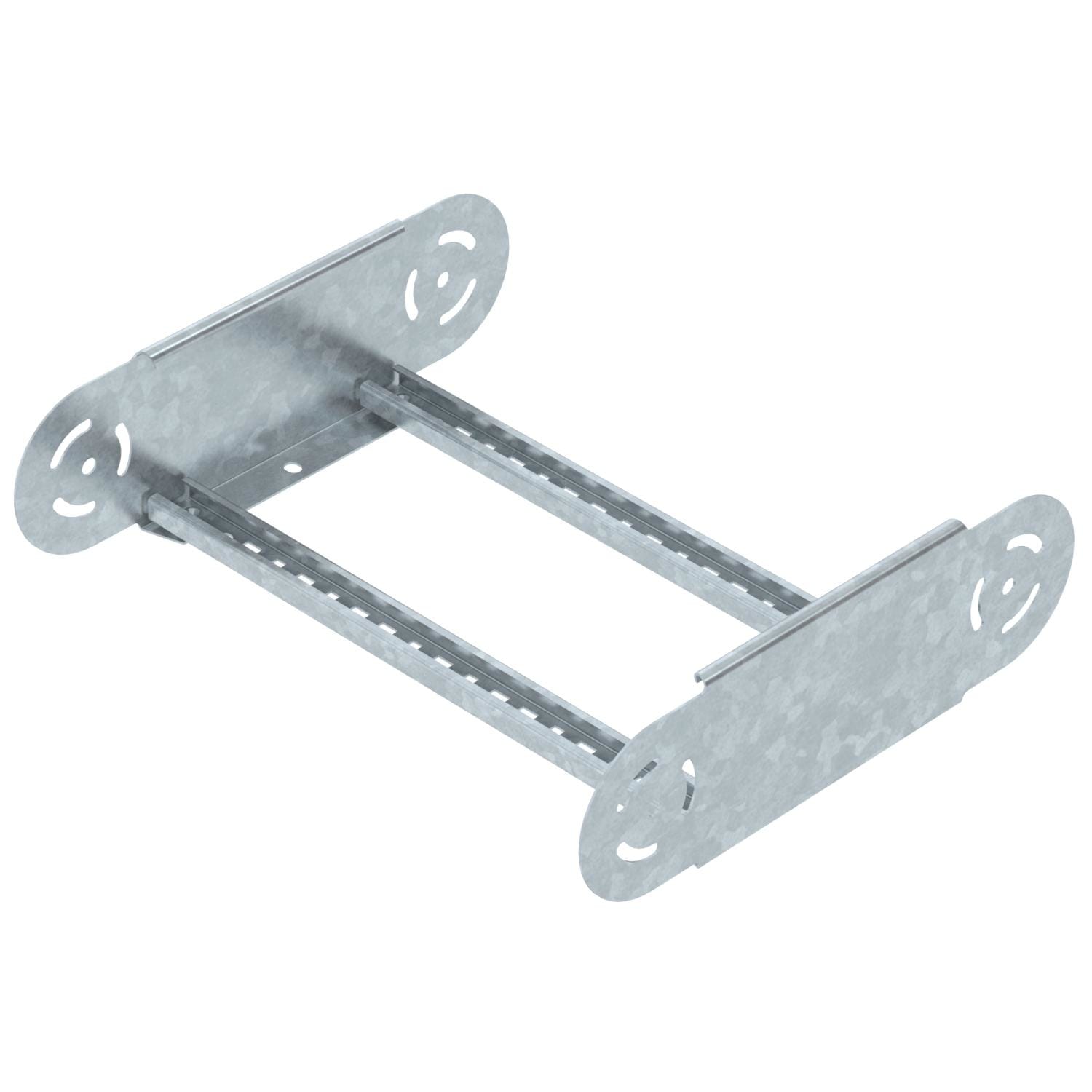 OBO BETTERMANN - Elemento curva regolabile per passerella scaletta 110x400 in acciaio zincato a caldo per immersione.