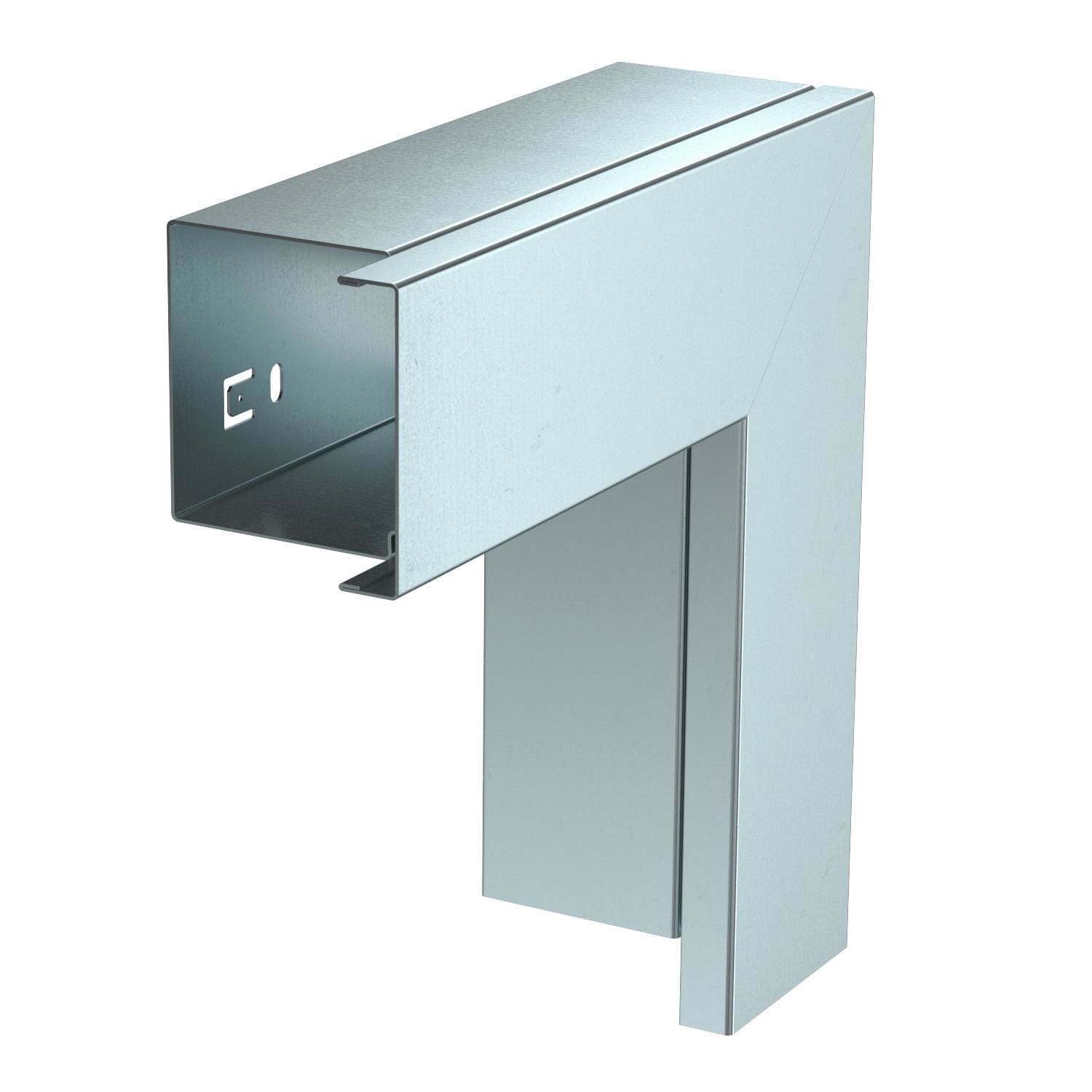 OBO BETTERMANN - Curva piana 60x60mm con coperchio in acciaio zincato continuo.