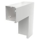 OBO BETTERMANN - Curva piana con coperchio 80x80mm in Acciaio zincato/plastificato bianco RAL 9010.