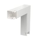 OBO BETTERMANN - Curva piana 40x40mm in acciaio zincato/plastificato bianco RAL 9010 con coperchio.