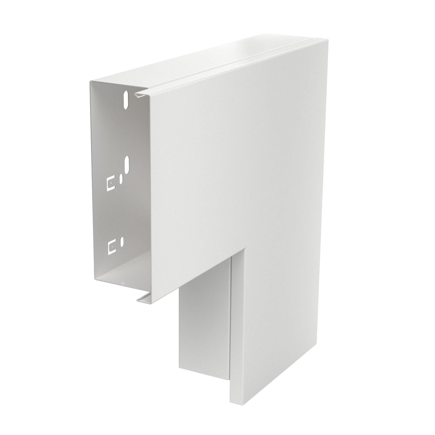 OBO BETTERMANN - Curva piana 60x150mm con coperchio in Acciaio zincato/plastificato bianco RAL 9010.