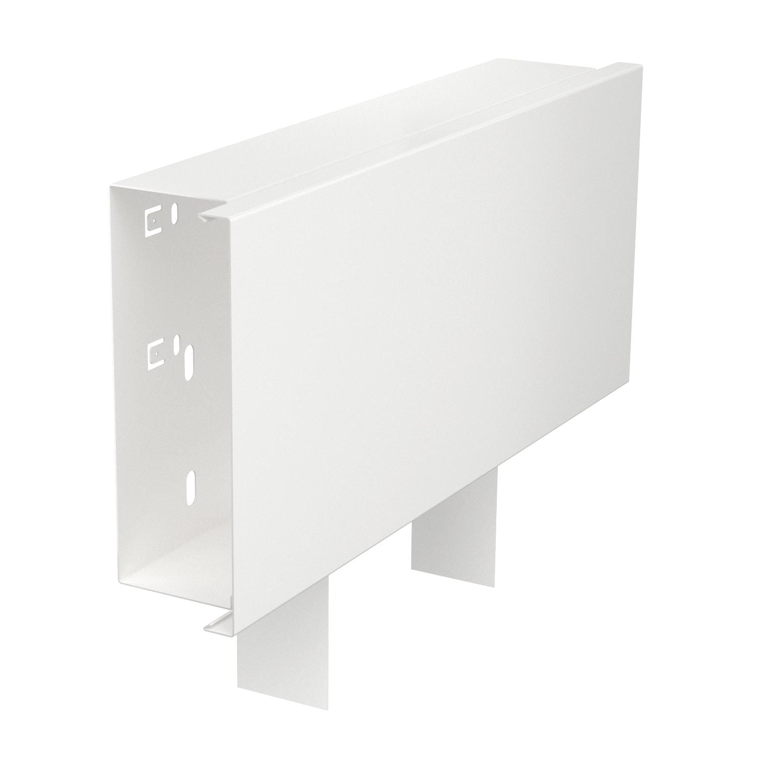 OBO BETTERMANN - Derivazione a T 60x150mm con coperchio in Acciaio zincato/plastificato bianco RAL 9010.