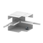 OBO BETTERMANN - Angolo interno 90x110x148, simmetrico, acciaio bianco RAL 9010.
