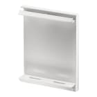 OBO BETTERMANN - Elemento terminale 90x110x10 in acciaio bianco RAL 9010 per un design elegante e moderno.