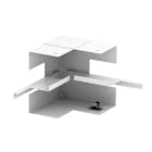 OBO BETTERMANN - Angolo interno 70x130x128, simmetrico in acciaio bianco RAL 9010.