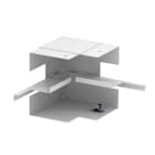 OBO BETTERMANN - Angolo interno 90x130x148, semplice e simmetrico in Acciaio bianco RAL 9010.