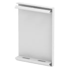 OBO BETTERMANN - Elemento terminale 90x130x10 in acciaio bianco RAL 9010 per un design elegante e moderno.