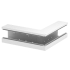 OBO BETTERMANN - Angolo esterno asimmetrico 90x130x300 in Acciaio bianco RAL 9010.