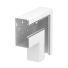 OBO BETTERMANN - Curva piana discesa asimmetrica 90x170x300 in acciaio bianco RAL 9010.