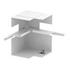 OBO BETTERMANN - Angolo interno 90x170x148 asimmetrico in acciaio bianco RAL 9010.