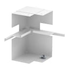 OBO BETTERMANN - Angolo interno 90x210x148 asimmetrico in acciaio bianco RAL 9010.