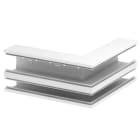 OBO BETTERMANN - Angolo esterno asimmetrico 90x170x300 in acciaio bianco RAL 9010.