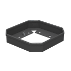 OBO BETTERMANN - Cornice protettiva per ISSHS4 41x214 acciaio nero RAL 9005.