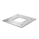 OBO BETTERMANN - Pannello soffitto per colonna 45x45 mm 107x107x2 in acciaio bianco alluminio RAL 9006.