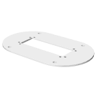 OBO BETTERMANN - Flangia da pavimento 205x124x3 in Acciaio zincato/plastificato bianco RAL 9010 ISSBP70140RW.