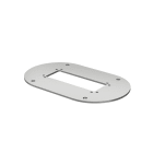 OBO BETTERMANN - Flangia da pavimento 205x124x3 in Acciaio zincato/plastificato bianco alluminio RAL 9006.