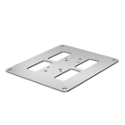 OBO BETTERMANN - Flangia da pavimento 200x170x3mm in Acciaio zincato/plastificato bianco alluminio RAL 9006.