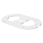 OBO BETTERMANN - Flangia soffitto chiuso 211x130x2 in acciaio bianco RAL 9010.