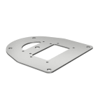 OBO BETTERMANN - Flangia da pavimento per ISS110100R 170x160x3 in Acciaio zincato/plastificato bianco alluminio RAL 9006.