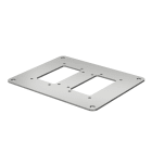 OBO BETTERMANN - Flangia da pavimento per ISS140100R 200x160x3 in acciaio zincato/plastificato bianco alluminio RAL 9006.