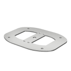 OBO BETTERMANN - Flangia da pavimento per ISSDM45 185x135x3 in Acciaio zincato/plastificato bianco alluminio RAL 9006.