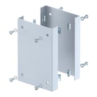 OBO BETTERMANN - Protezione antiurto per colonna industriale ISS 250x166x33mm in acciaio bianco alluminio RAL 9006.