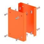 OBO BETTERMANN - Protezione antiurto per colonna industriale ISS 250x166x33mm in acciaio rosso arancio chiaro RAL 2008.