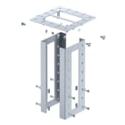 OBO BETTERMANN - Flangia soffitto per colonna industriale ISS 403x250x250 Acciaio bianco alluminio RAL 9006.
