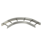 OBO BETTERMANN - Curva 90° per passaggio scaletta pesante 110 110x400 in acciaio inox A4 1.4571 non trattato, ulteriore trattamento.