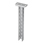 OBO BETTERMANN - US 5 K 20 A2 Profilato di sospensione con supporto piastra testa saldata 50x50x200 acciaio inox 1.4301 non trattato ulteriore trattamento.