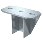 OBO BETTERMANN - Piastra di testa per supporto US 7, pesante 200x100 in acciaio zincato a caldo per immersione.