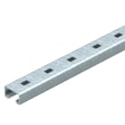 OBO BETTERMANN - Profilato a C asolata con foro 22mm, dimensioni 380x50x30 in acciaio zincato a caldo per immersione.