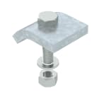 OBO BETTERMANN - Angolare di fissaggio con vite esagonale, h = 15 mm 60x50 Acciaio zincato a caldo per immersione.