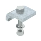 OBO BETTERMANN - Angolare di fissaggio con vite esagonale, altezza 25 mm, dimensioni 60x50 mm, realizzato in acciaio zincato a caldo per immersione.