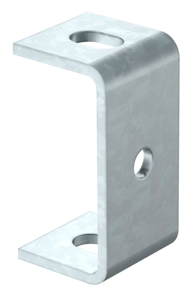 OBO BETTERMANN - Staffa a soffitto con foro laterale 10,5 mm 80x40 in acciaio zincato a caldo per immersione.