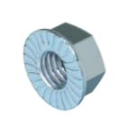 OBO BETTERMANN - Dado flangiato M6 con rondella a pressione in acciaio zincato a caldo.