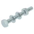 OBO BETTERMANN - Vite esagonale con dado e rondella M10x90 in acciaio zincato a caldo.