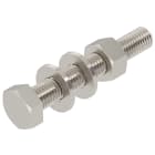 OBO BETTERMANN - Vite esagonale con dado e rondella M12x80 Acciaio INOX A2 1.4301 non trattato ulteriore trattamento SKS 12X80 A2.