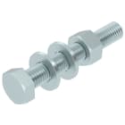 OBO BETTERMANN - Vite esagonale con dado e rondella M12x80 in acciaio zincato a caldo SKS.