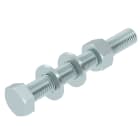 OBO BETTERMANN - Vite esagonale con dado e rondella M12x100 in acciaio zincato a caldo.