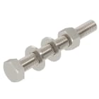 OBO BETTERMANN - Vite esagonale con dado e rondella M12x100 Acciaio, INOX A2 1.4301 non trattato, ulteriore trattamento.