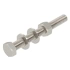 OBO BETTERMANN - Vite esagonale con dado e rondella M12x110 Acciaio, INOX A2 1.4301 non trattato, ulteriore trattamento.